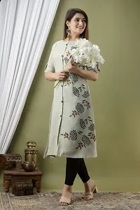 Attractive Grey Cotton Kurta For Women-thumb2