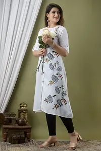 Attractive White Cotton Kurta For Women-thumb2