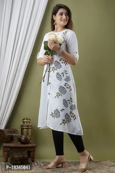 Attractive White Cotton Kurta For Women-thumb3