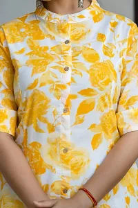 Attractive Yellow Cotton Blend Kurta For Women-thumb3