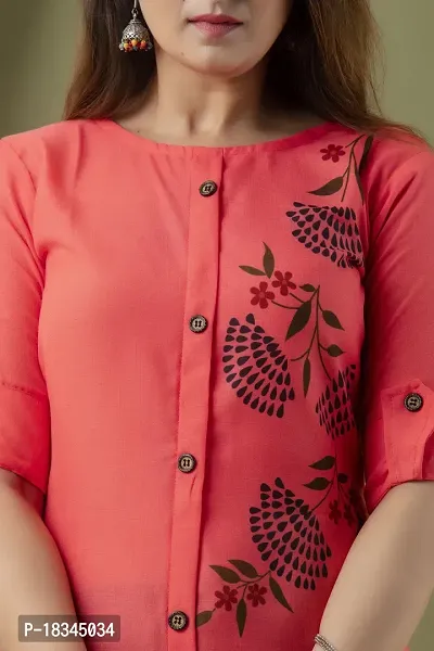 Attractive Red Cotton Kurta For Women-thumb4