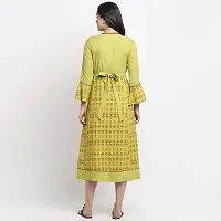 True Shape Women Printed Straight Maternity Kurti Dress with Concealed Feeding Zip for Pregnancy & Motherhood-thumb3