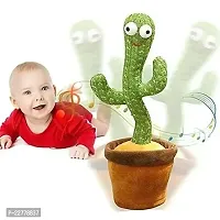 Dancing Cactus Talking Plush Toy with Singing  Recording Function with 120 English Songs inbuild - Repeat What You Say - Pack of 1, Rechargeable Cable Included with USB Charging Function in Bigger S-thumb3
