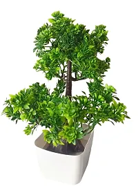 Natural Looking Wild Bonsai Artificial Green Tree Plant with pot Best Design for Home,Office,Living Room,Table top Decoration-thumb1