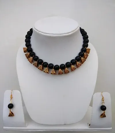 Trendy Alloy Necklace and Earrings Set