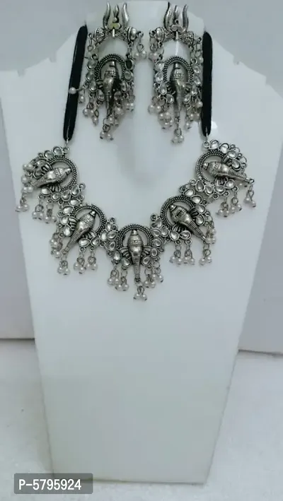 Trendy Silver Plated Jewellery Set for Women-thumb0