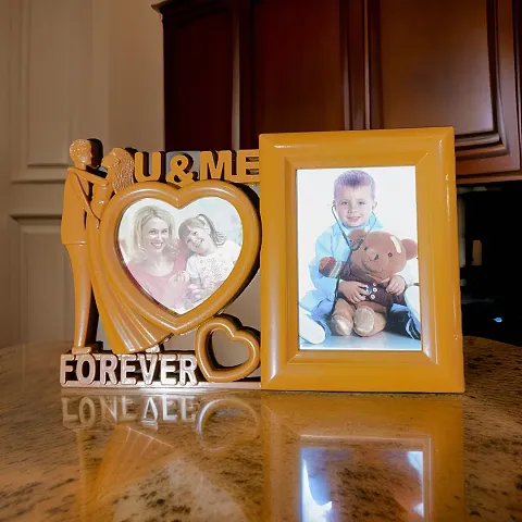 Yellow Couple Photo Frame