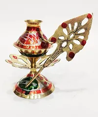 Brass Surma Dani Big Size To Keep Surma /Kohl In Unique and Attractive Shape Hight 6.5 Inch Multi Color-thumb3