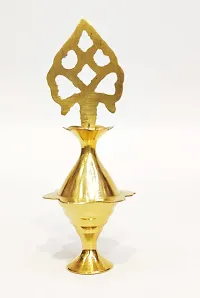 Brass Surma Dani Combo To Keep Surma Powder ,Surmedaani with Unique and Attractive Look Round Shape Hight 12 cm Color Gold-thumb1