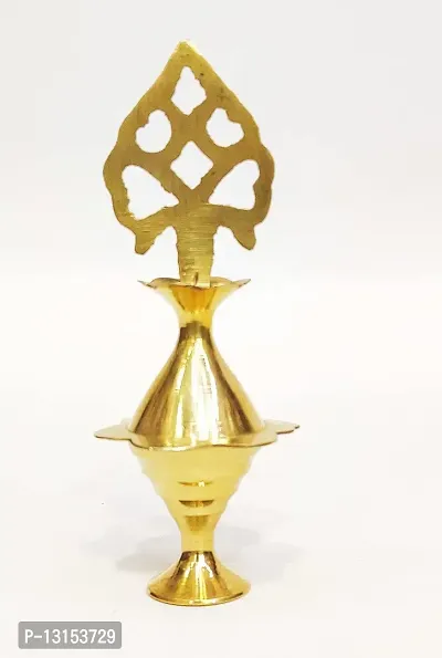 Brass Surma Dani Combo To Keep Surma Powder ,Surmedaani with Unique and Attractive Look Round Shape Hight 12 cm Color Gold-thumb2