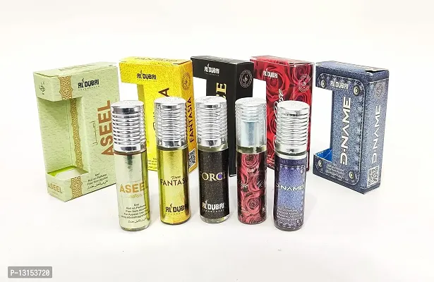 AlDubai Fragrances Attar 5 combo Luxury Unisex 100% Alcohol Free Long Lasting Attar Perfume (6 ML) --thumb0