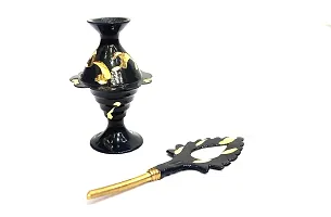 Brass Surma Dani To Keep Surma Powder,Surmedaani with Unique and Attractive Look Hight_9 cm Color Black-thumb1