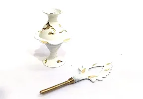 Brass Surma Dani to Keep Surma Powder,Surmedaani with Unique and Attractive Look Hight_9 cm Color White-thumb1
