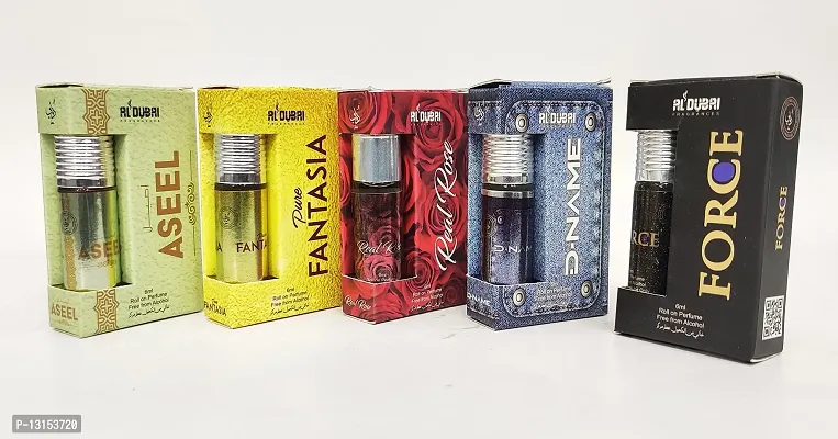 AlDubai Fragrances Attar 5 combo Luxury Unisex 100% Alcohol Free Long Lasting Attar Perfume (6 ML) --thumb2
