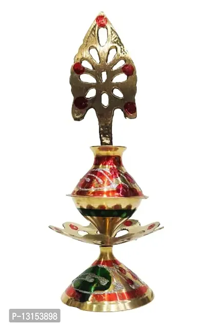 Brass Surma Dani Big Size To Keep Surma /Kohl In Unique and Attractive Shape Hight 6.5 Inch Multi Color