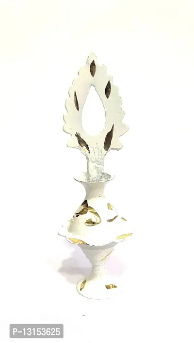 Brass Surma Dani to Keep Surma Powder,Surmedaani with Unique and Attractive Look Hight_9 cm Color White-thumb0