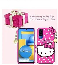 Flexible Rubber Back Cover for Samsung Galaxy A21s - Hello Kitty Pink-thumb2