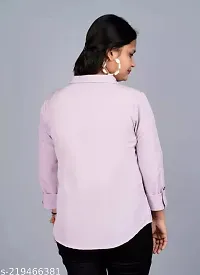 Elegant Purple Rayon  Solid Shirts For Women-thumb1