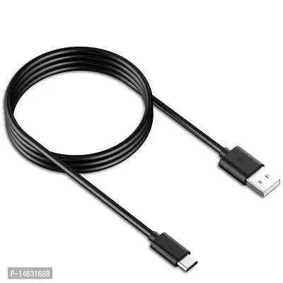 JAMA Type-C Male to USB High Speed Data SYNC Charging Cable Compatible with Samsung Galaxy Tab S5e, A8 Plus (2018), A80(2019) -Black-thumb0
