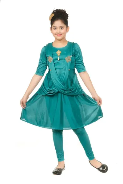 Girl's Frock with Leggings & Frock