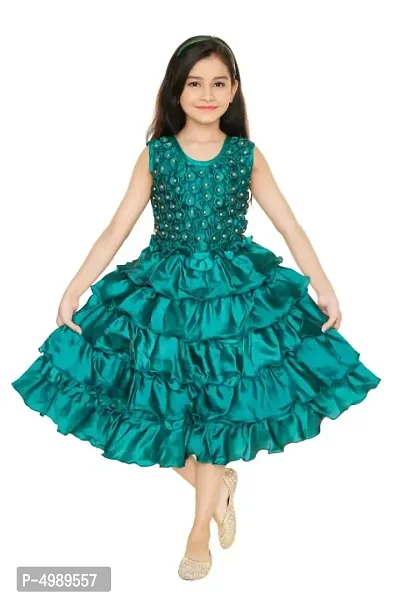 Latest Attractive Cotton Blend Frock for Girls-thumb0