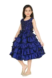 Latest Attractive Cotton Blend Frock for Girls-thumb1