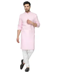 RYLEN Men's Magic Cotton Kurta Pajama (Pink, 38)-thumb1