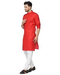 RYLEN Mens Cotton Kurta Pyjama (Red, 40)-thumb2