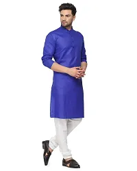 RYLEN Men's Kurta Pajama Magic Cotton (Royal Blue, 42)-thumb2