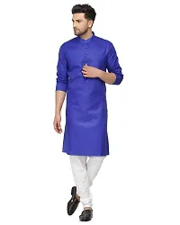 RYLEN Men's Kurta Pajama Magic Cotton (Royal Blue, 42)-thumb1