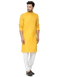 RYLEN Mens Cotton Kurta Pyjama (Mustard, 40)-thumb1