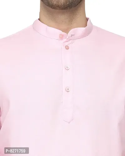 RYLEN Men's Magic Cotton Kurta Pajama (Pink, 38)-thumb5