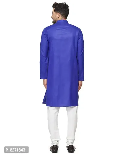 RYLEN Mens Cotton Kurta Pajama (Royal Blue, 40)-thumb5