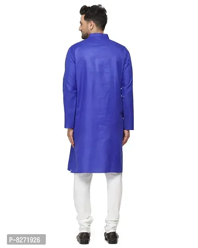 RYLEN Mens Cotton Kurta Pyjama (Blue, 38)-thumb5