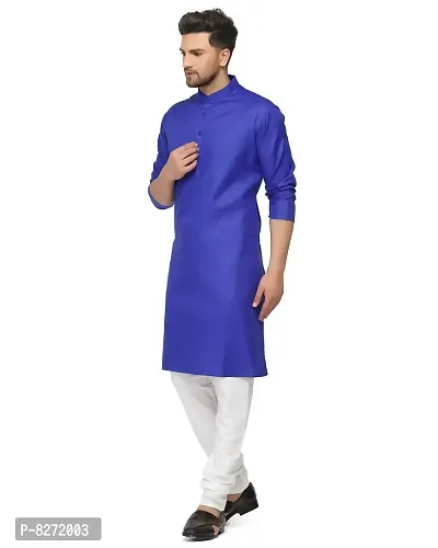 RYLEN Men's Kurta Pajama Magic Cotton (Blue, 38)-thumb3