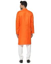 RYLEN Men's Kurta Pyjama Set Cotton (Orange, 44)-thumb2