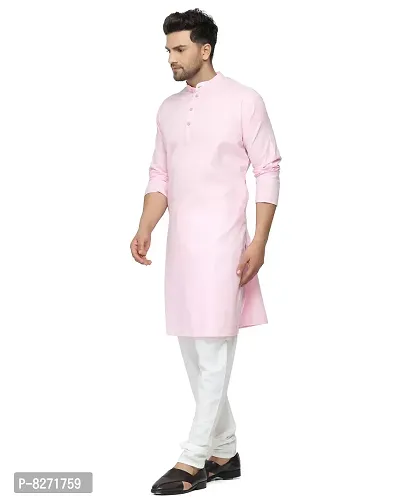 RYLEN Men's Magic Cotton Kurta Pajama (Pink, 38)-thumb4