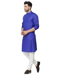 RYLEN Men's Kurta Pajama Magic Cotton (Royal Blue, 42)-thumb3