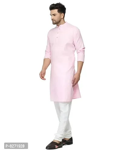 RYLEN Mens Cotton Kurta Pyjama (Pink, 42)-thumb4