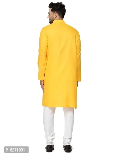 RYLEN Mens Cotton Kurta Pyjama (Mustard, 40)-thumb5