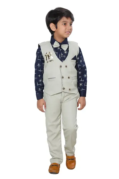 SQUARE Kids Western Wear 3 Piece Suit Set with Tie, Shirt, Trousers an –  Kassy Pop