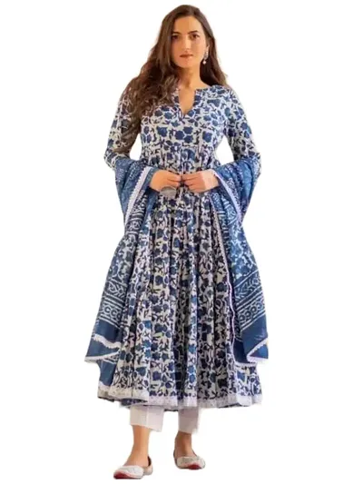 Beautiful Rayon Kurta Bottom Dupatta For Women