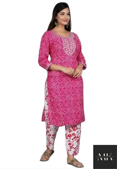 Classic Rayon Kurta Bottom Set For Women