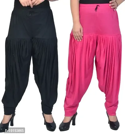 Women's Cotton Patiala Salwar Pants Regular Fit Salwar Black Beige White  Combo | eBay