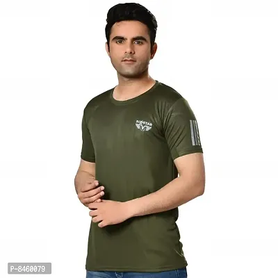 Stylish Fancy Polyester T-Shirts For Men-thumb2