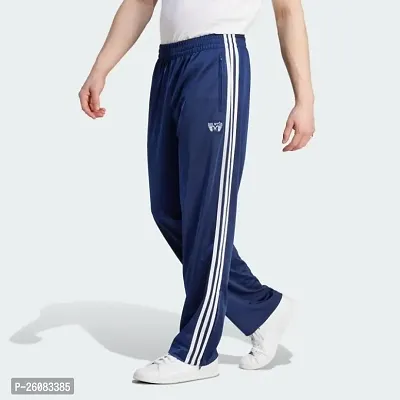 Classic Polyester Blend Solid Track Pants for Men-thumb0