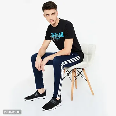 Classic Polyester Blend Solid Track Pants for Men-thumb3