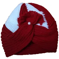 Kids Cap  for Kids Boys and Girls 0-6 Months age Group Multi-color(2 Caps, Maroon)-thumb1