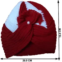 Kids Cap  for Kids Boys and Girls 0-6 Months age Group Multi-color(2 Caps, Maroon)-thumb2