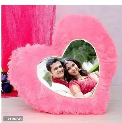Red  Pink Fur Pillow/Cushion Pillow Valentine Day (Pink Heart Pillow)-thumb0